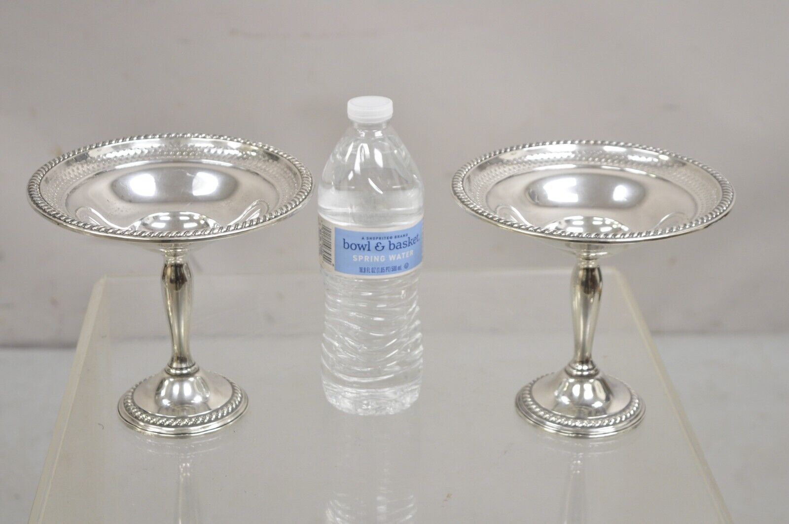 International Sterling Silver 925 Weighted Footed Compote Candy Dish Pair
