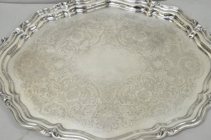 Antique Reed & Barton Winthrop Silver Plated Victorian Bar Serving Platter Tray