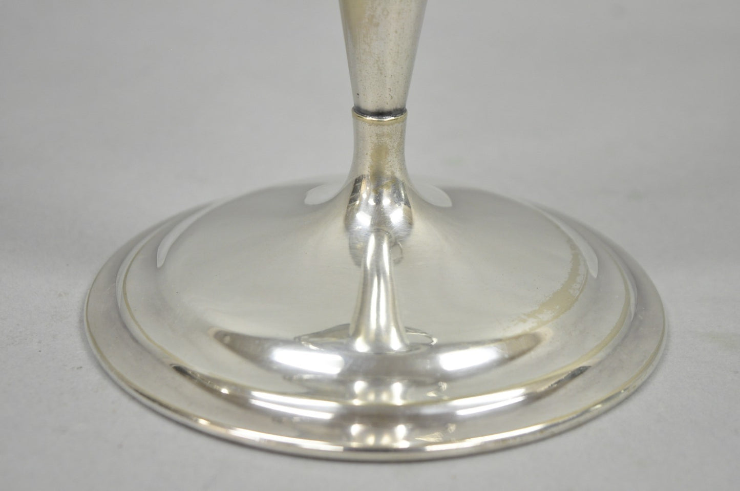 Vintage Victorian Silver Plated Trumpet Flower Vase with Reticulated Handle
