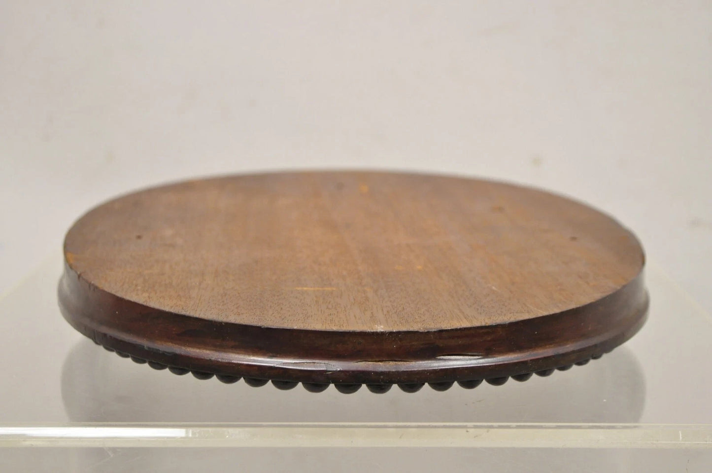 Antique Classical Oval Carved Mahogany Figural Goddess Wall Sculpture Plaque