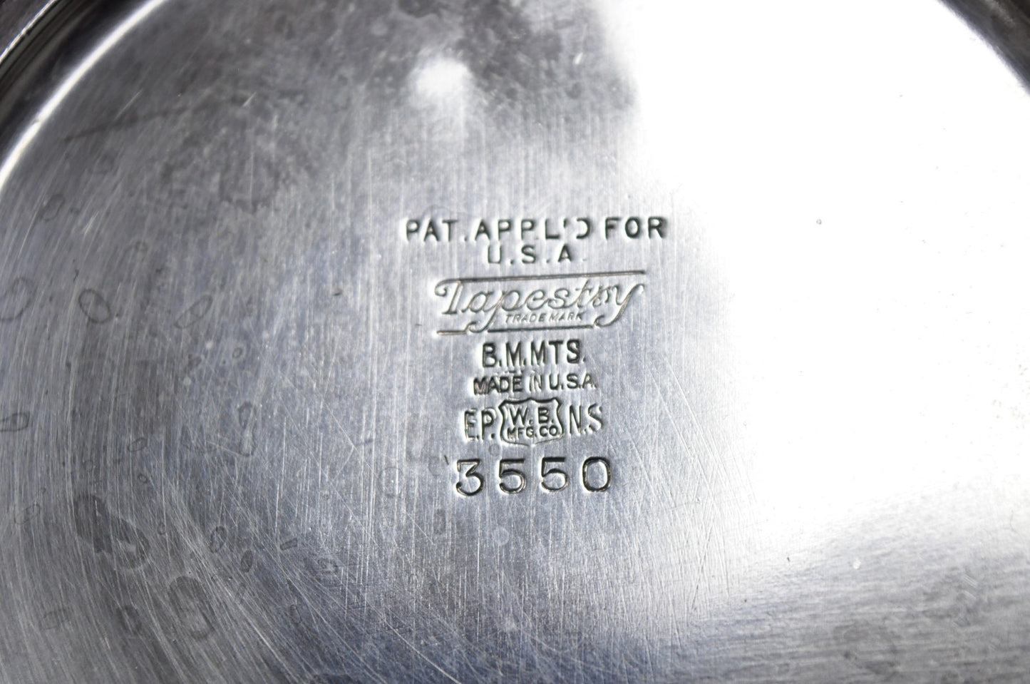 Antique Silver Plated Martini Shaker Pitcher "Tapestry" by Weidlich Brothers