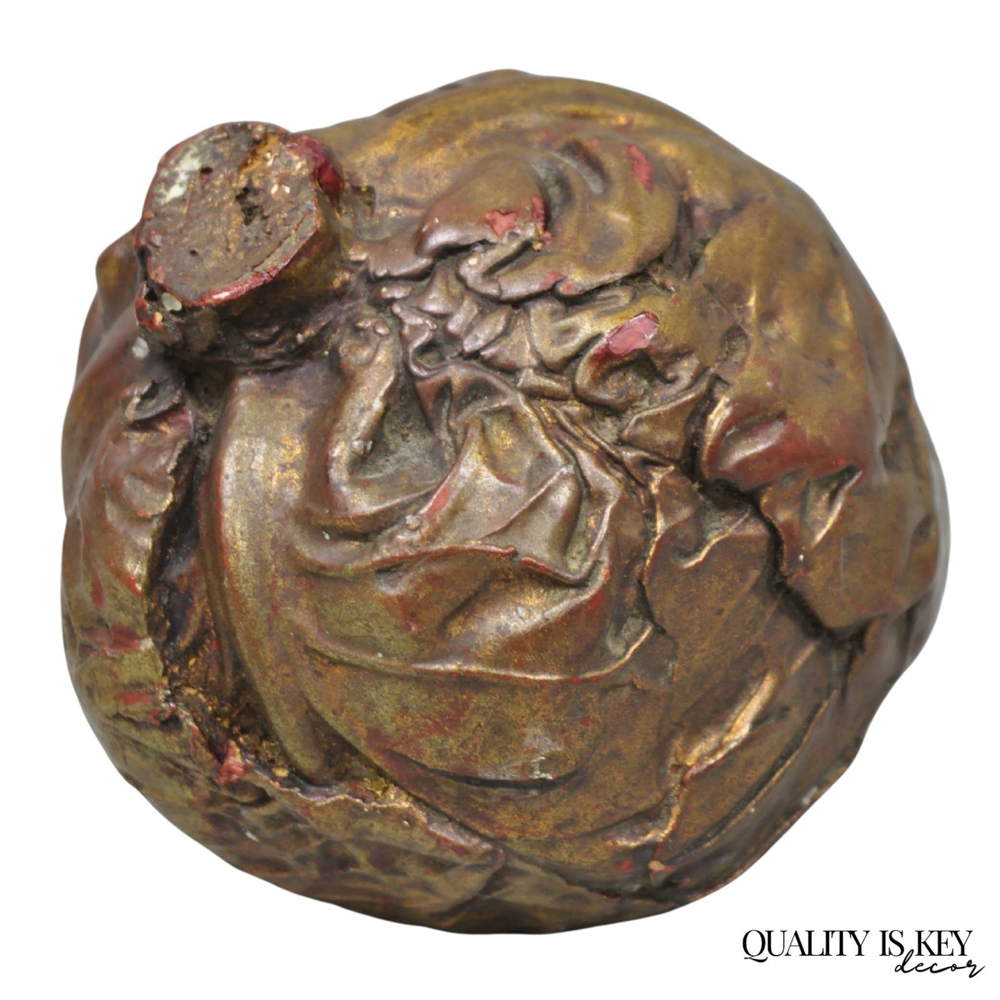 Vintage Dorothy Draper Style Fold Formed Resin Artisan Crafted Cabbage Sculpture