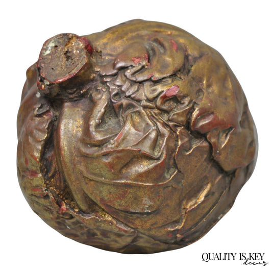 Vintage Dorothy Draper Style Fold Formed Resin Artisan Crafted Cabbage Sculpture