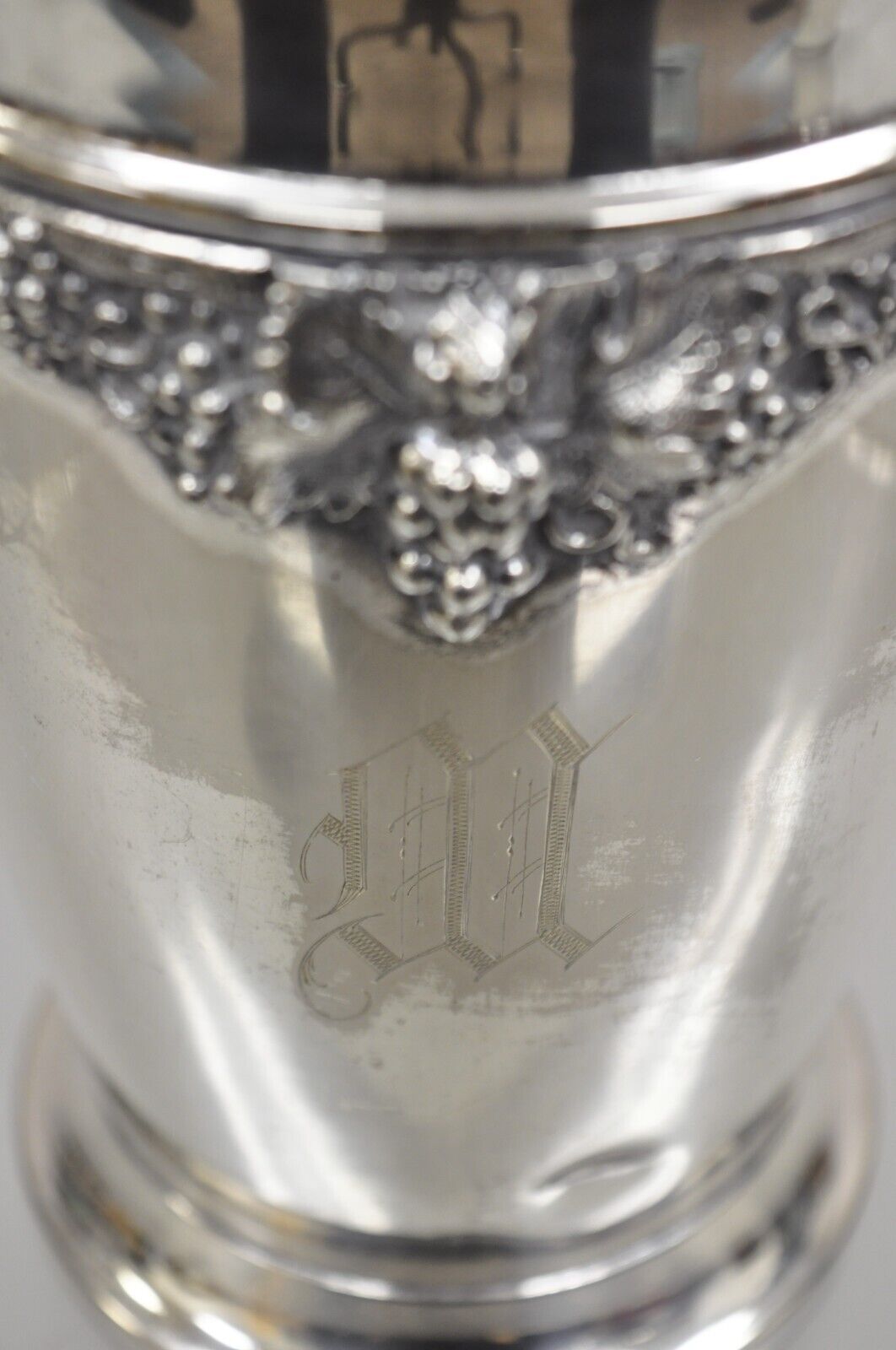 Antique Art Deco Silver Plated Cocktail Martini Shaker "M" Monogram by Pilgrim