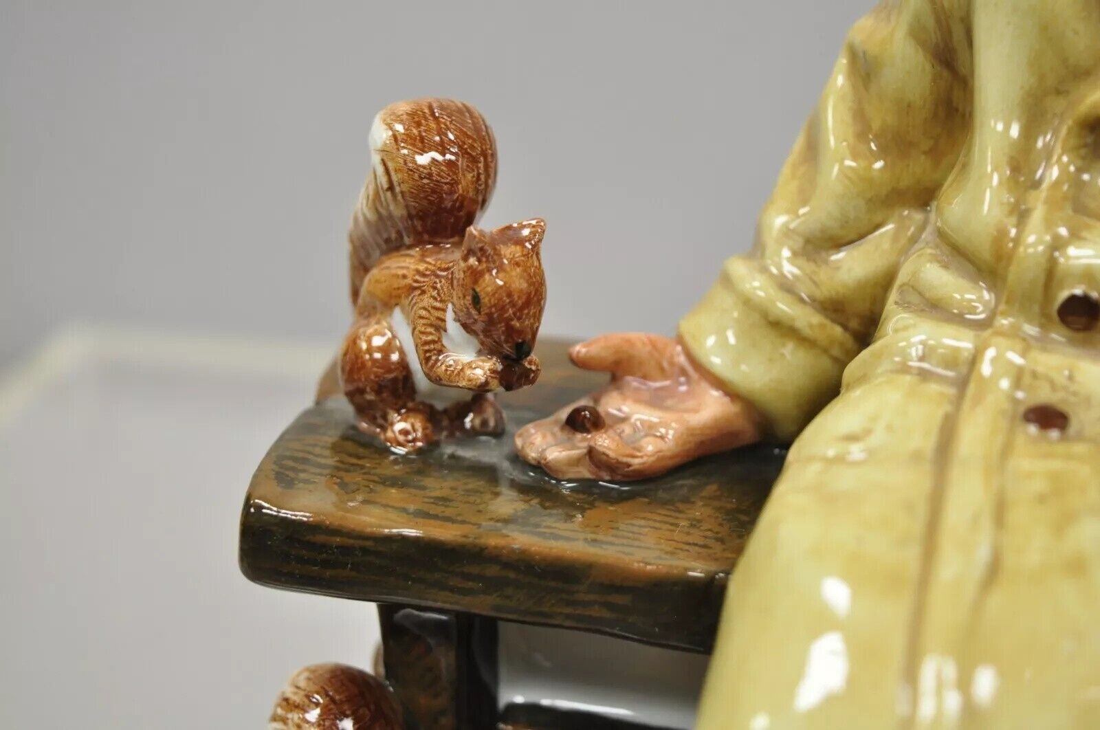 1972 Royal Doulton Lunchtime Figurine NH 2485 Old Man Feeding Squirrels