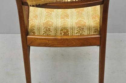 Vintage Mid Century Modern Paul McCobb Style Walnut Cane Dining Chairs - Set 4