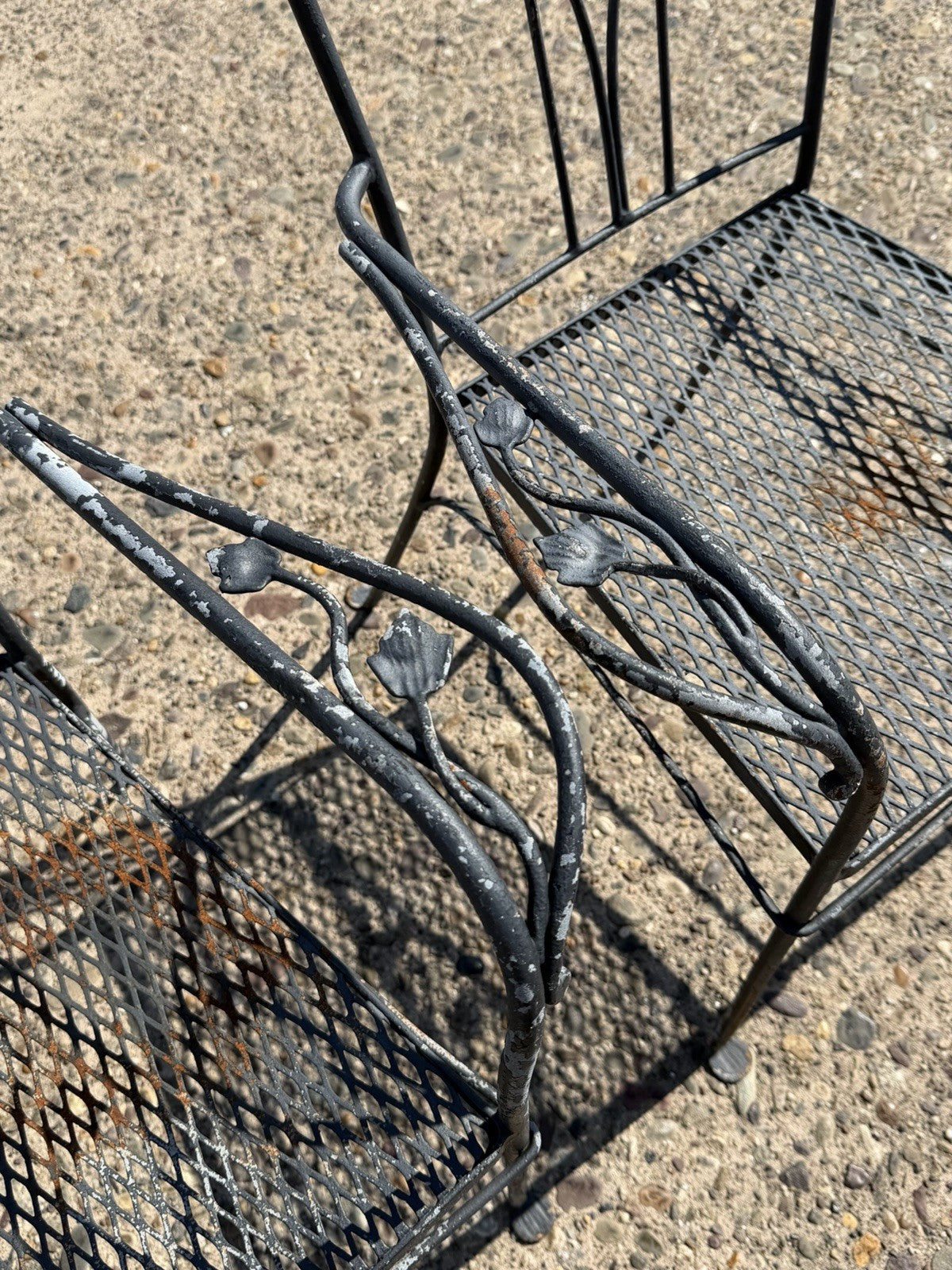 Salterini Style Wrought Iron Garden Patio Dining Set by Florentine Craft Studio