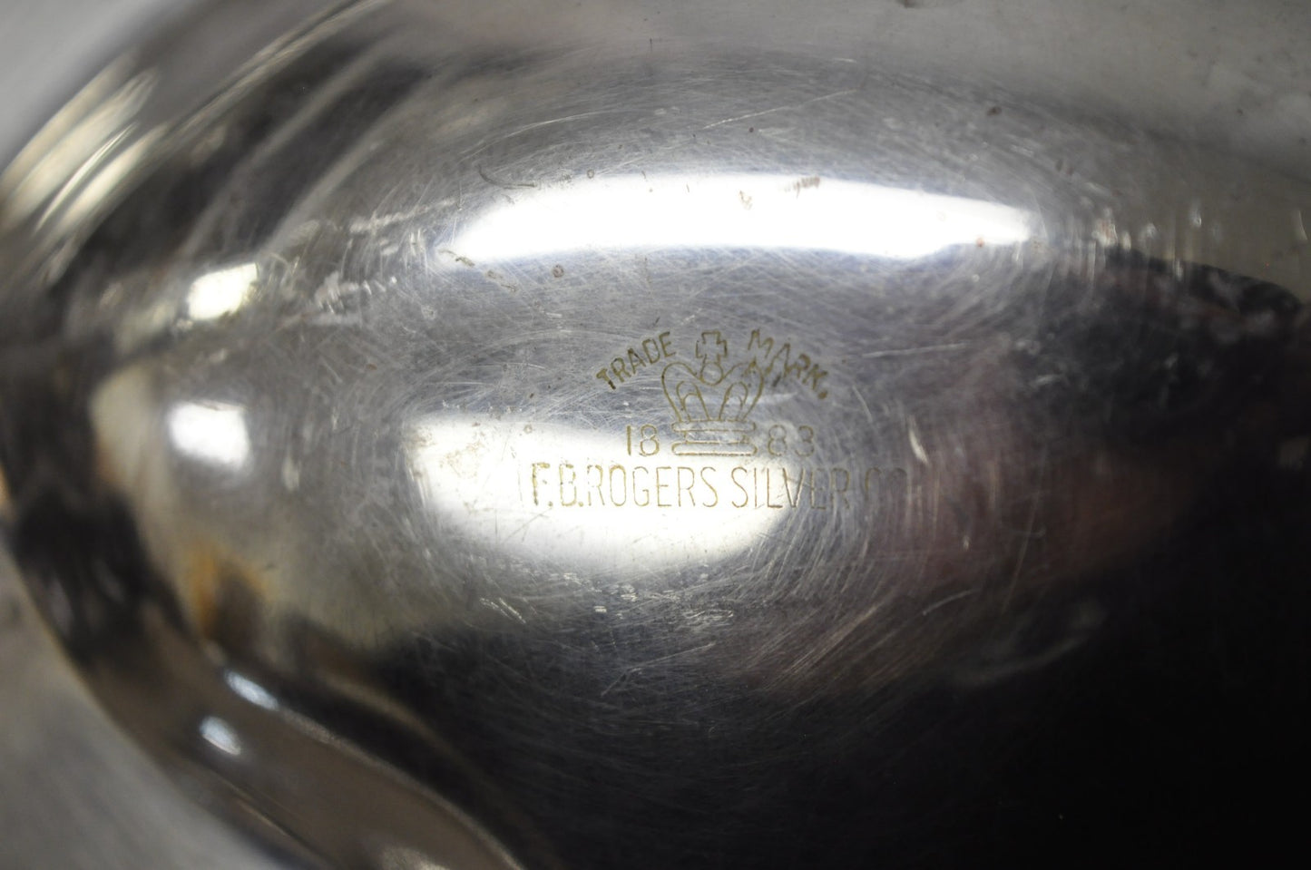 Vintage FB Rogers Silver Plated Oval Meat Cutlery Serving Platter Tray