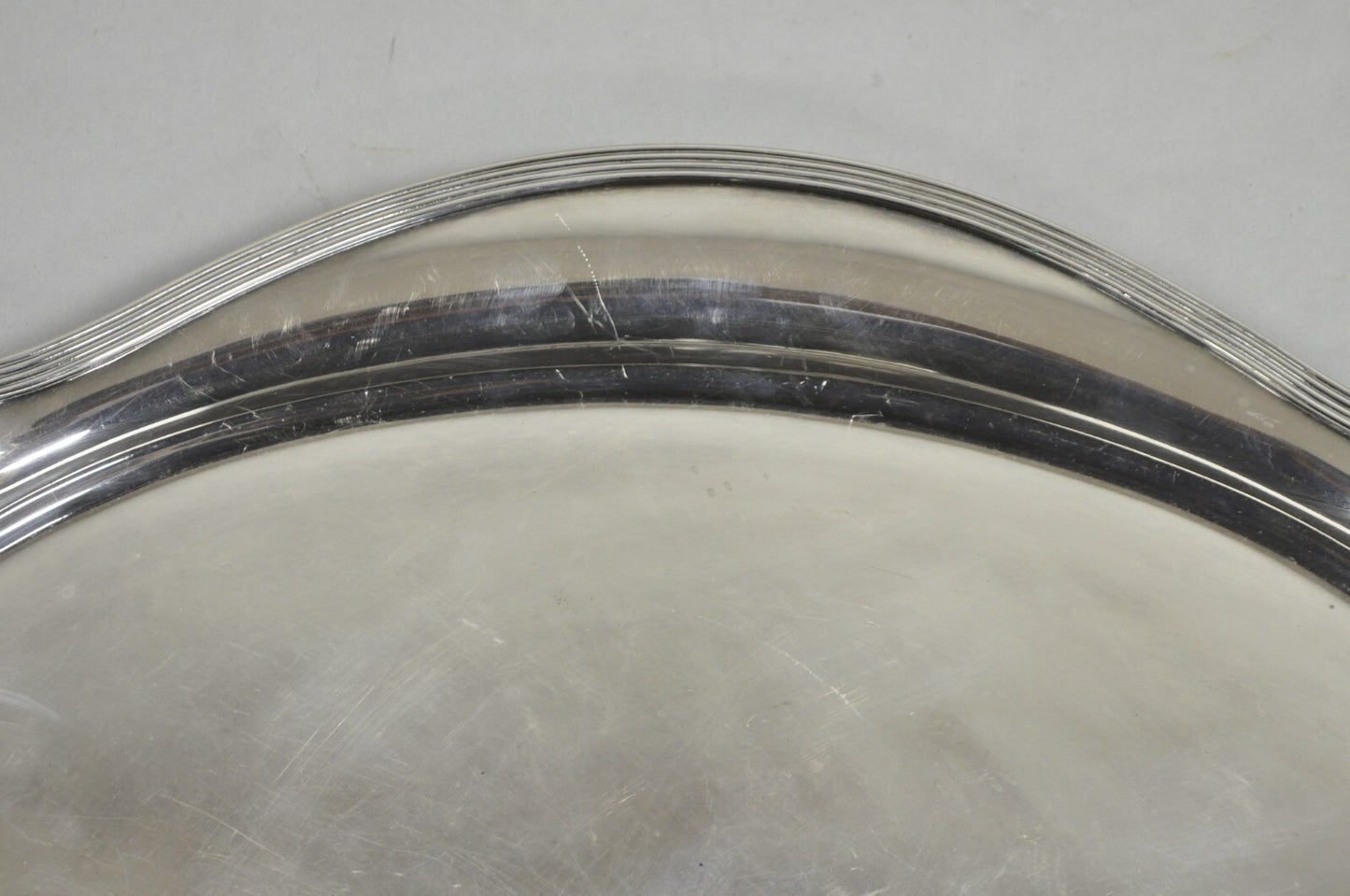 Antique Gorham Edwardian Silver Plate Serving Bar Tray Engraved to Reverend 1945