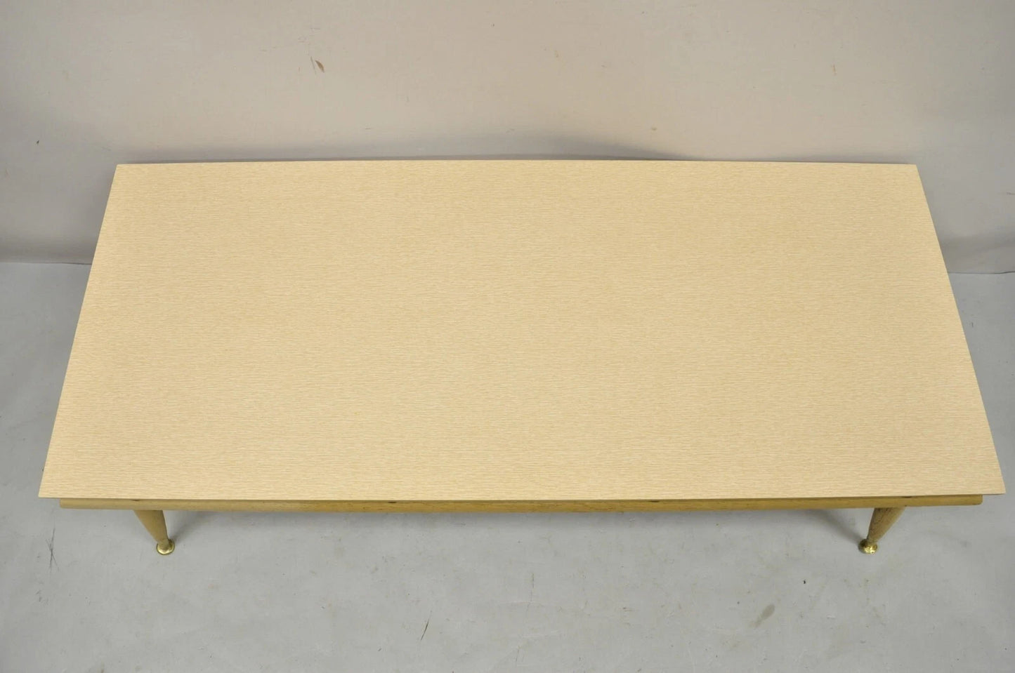 Vintage Mid Century Modern Atomic Era Laminate & Wood Coffee Table Set - 3 pcs