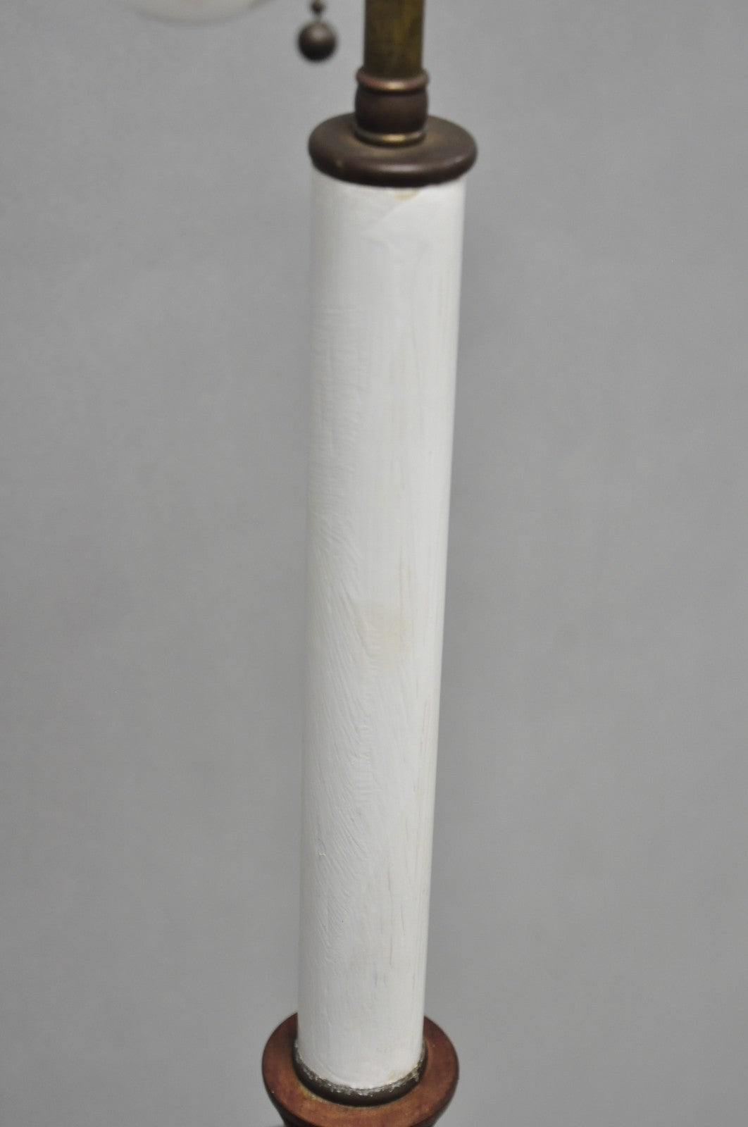 Vintage Frances Elkins Style Colonial Mahogany Ratchet Candlestick Floor Lamp