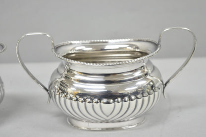 Antique English Sheffield B. Altman Art Deco Silver Plated Tea Service Set, 4 Pc