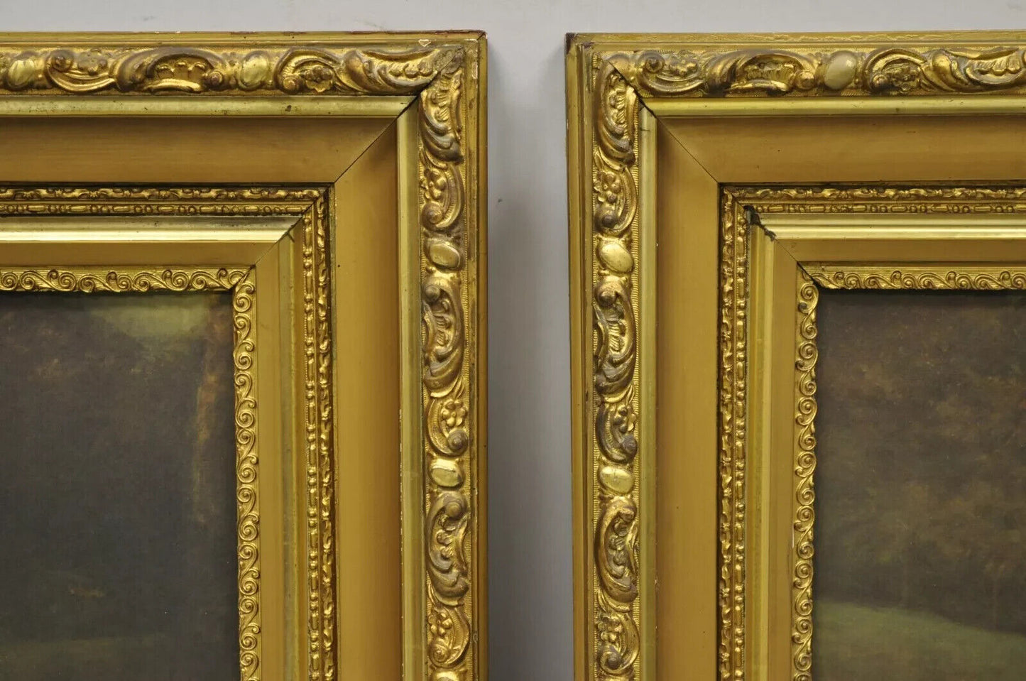 Vintage Gold Frame Hans Volkmann Art Print Little Princess Girl Lord Seaham Boy