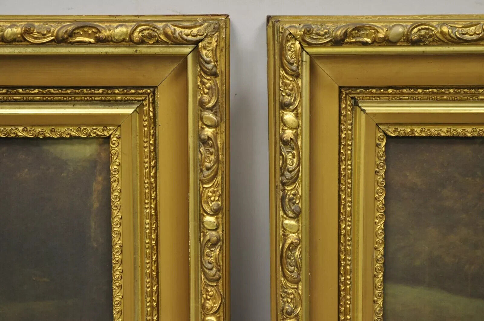 Vintage Gold Frame Hans Volkmann Art Print Little Princess Girl Lord Seaham Boy