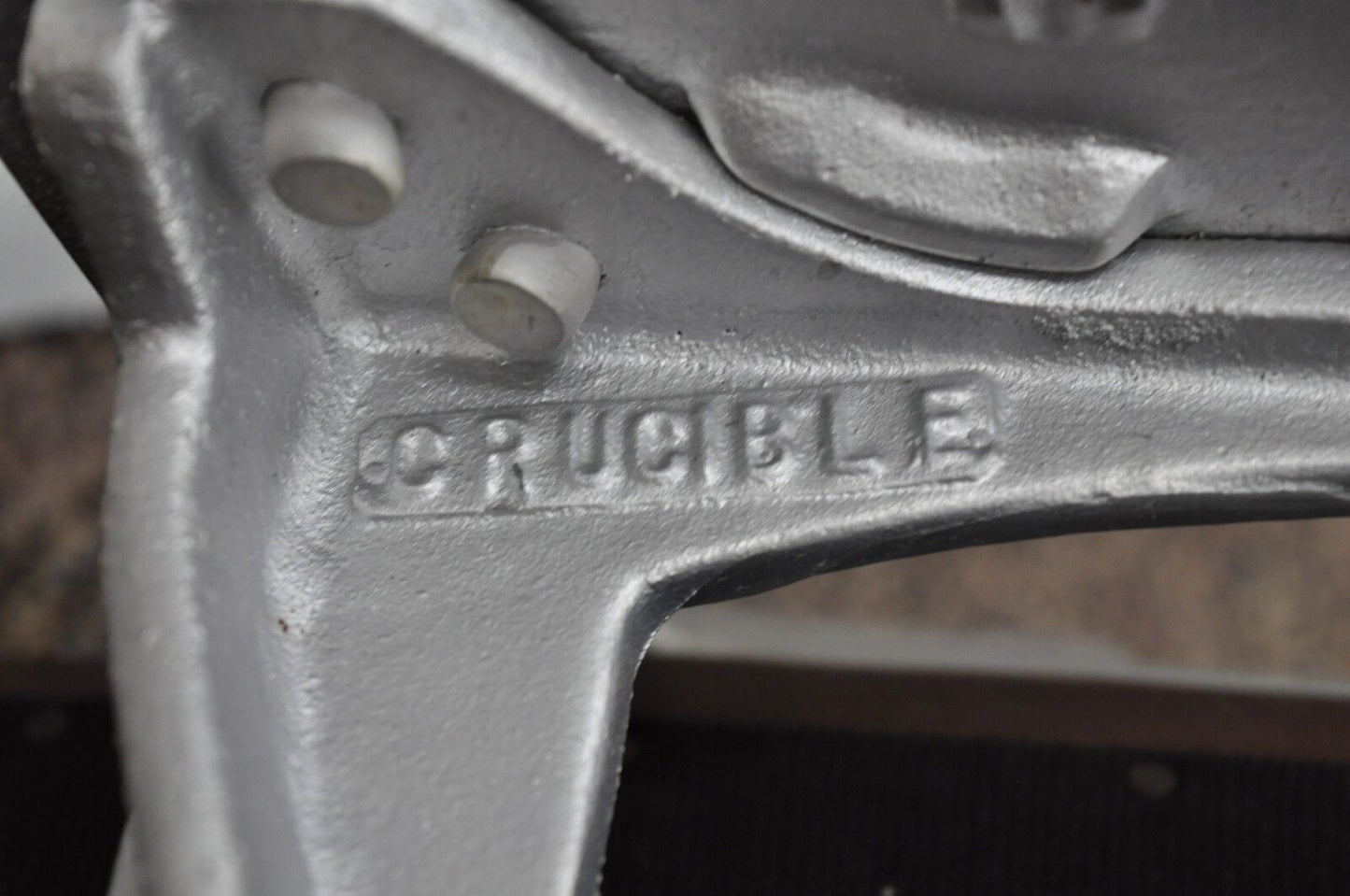 Mid Century Modern Cast Aluminum Stacking Side Chairs by Crucible (A) - a Pair