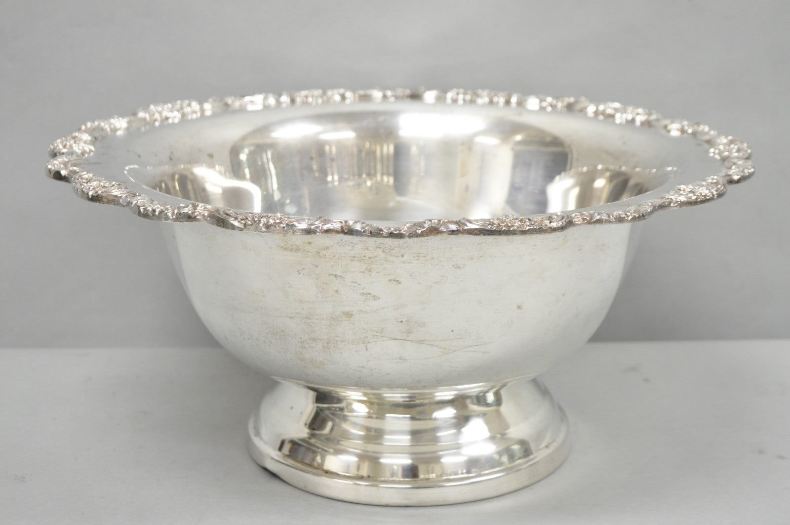 Towle Victorian Silver Plated Floral Punchbowl Champagne Chiller Ice Bucket