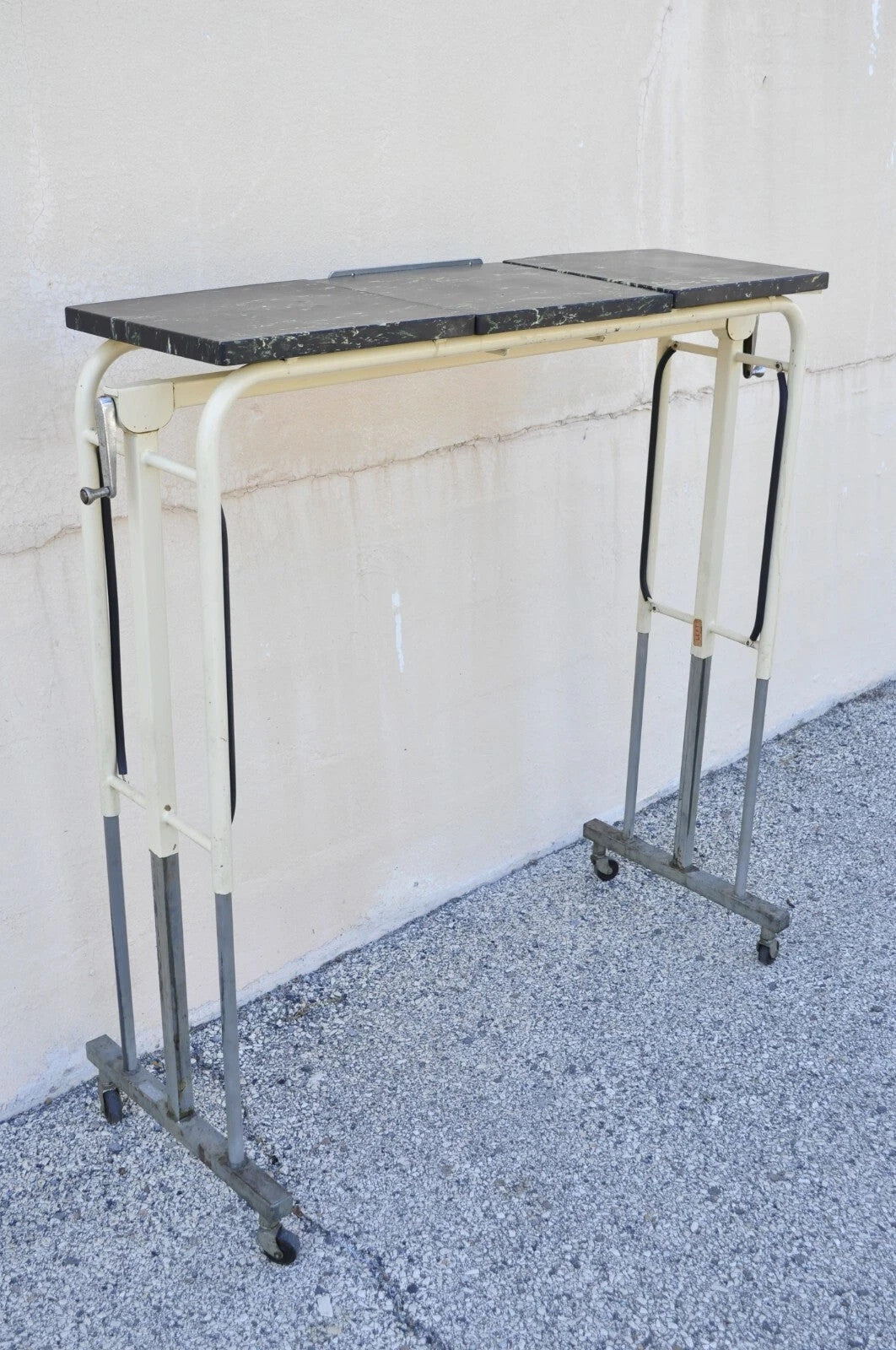 Vintage Art Deco Metal Adjustable Medical Dental Work Drafting Table by Doehler