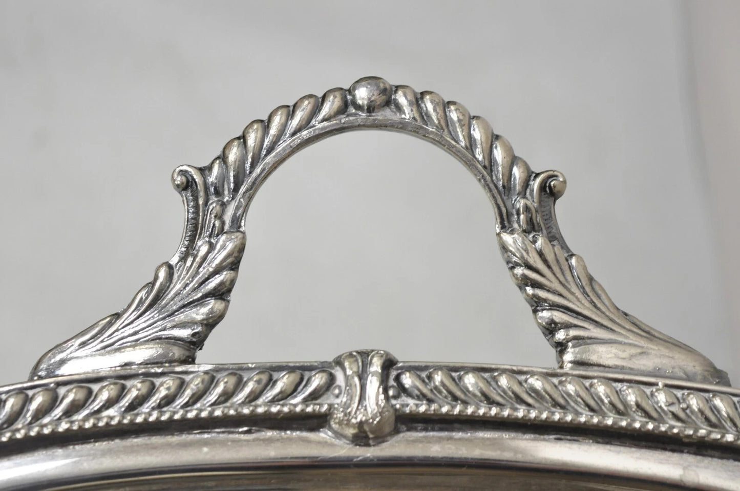 Vintage Victorian Silver Plated Regency Twin Handle Bar Platter Serving Tray