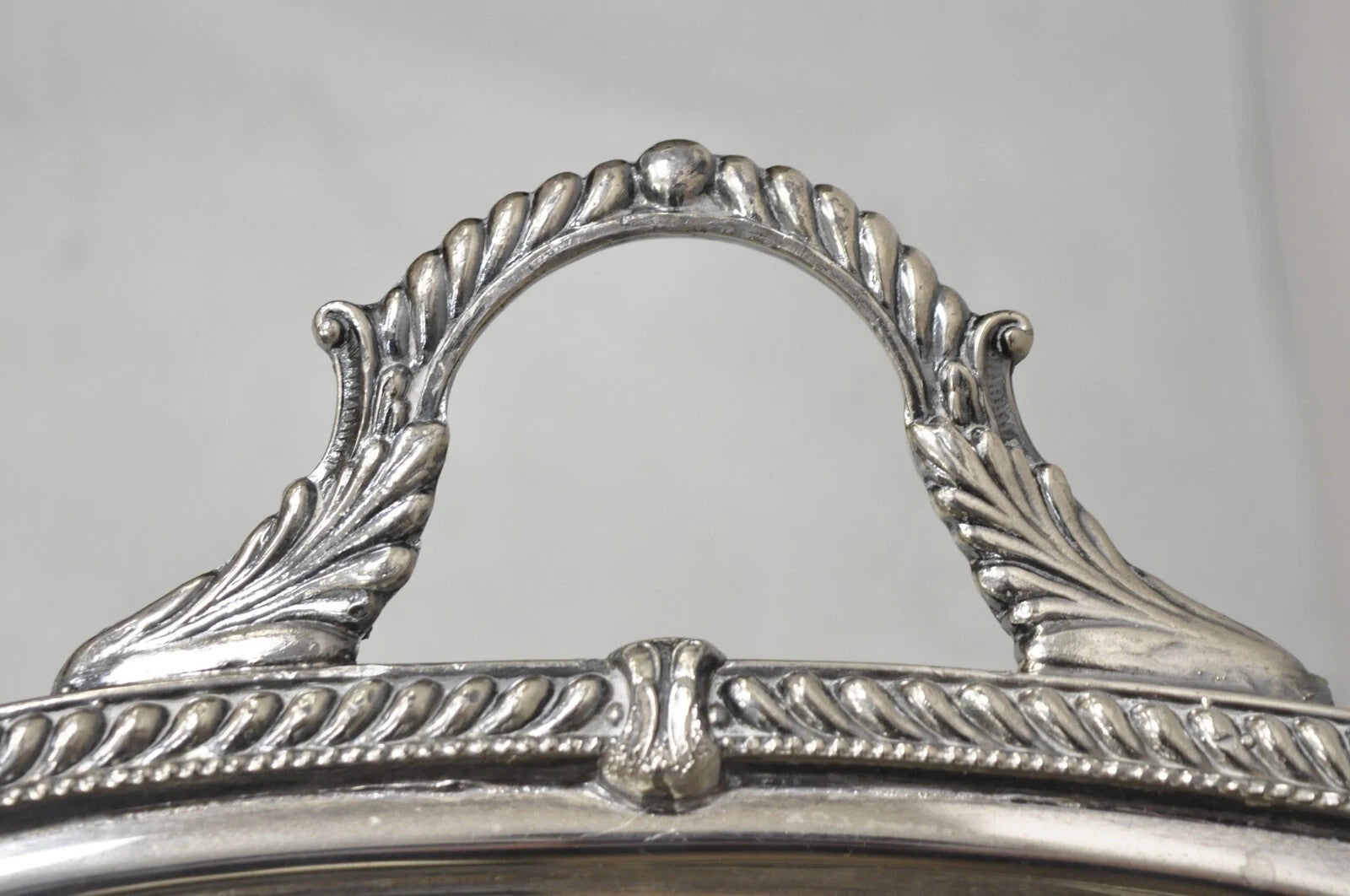 Vintage Victorian Silver Plated Regency Twin Handle Bar Platter Serving Tray