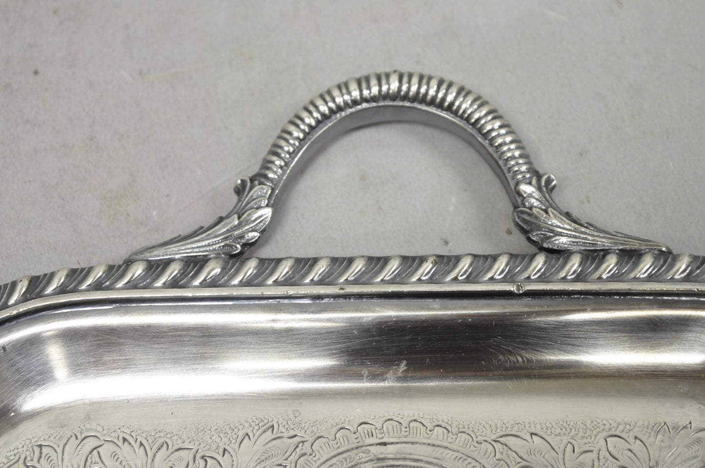 Vintage Black Starr & Gorham Silver Plated Narrow Serving Platter Bar Tray