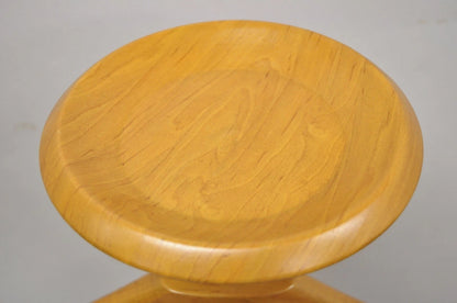 Porada Italian Post Modern Sculpted Walnut Wood and Chrome Clothing Suit Valet