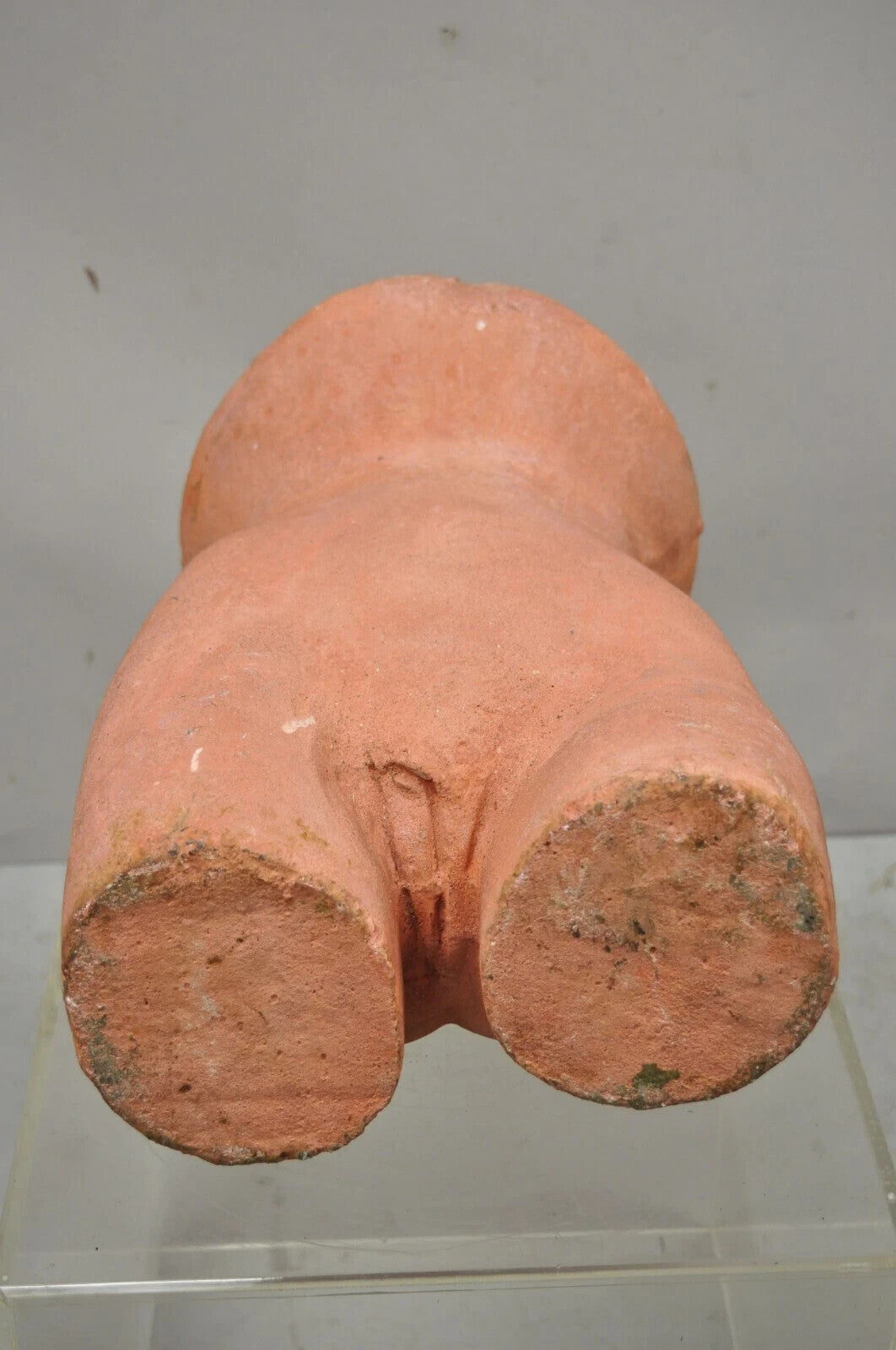 Gary Spradling Cast Stone Terracotta Nude Female Torso Sculpture Statue Table