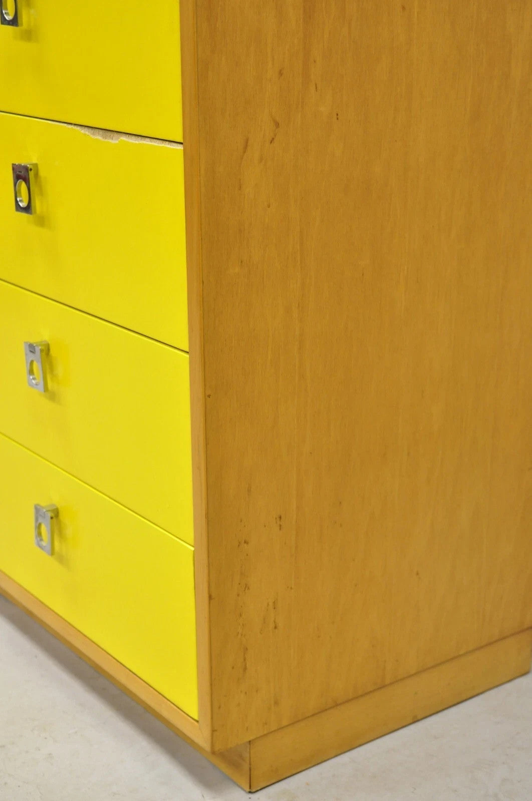 Jack Cartwright for Founders Mid Century Modern Yellow Maple Nightstand Chest