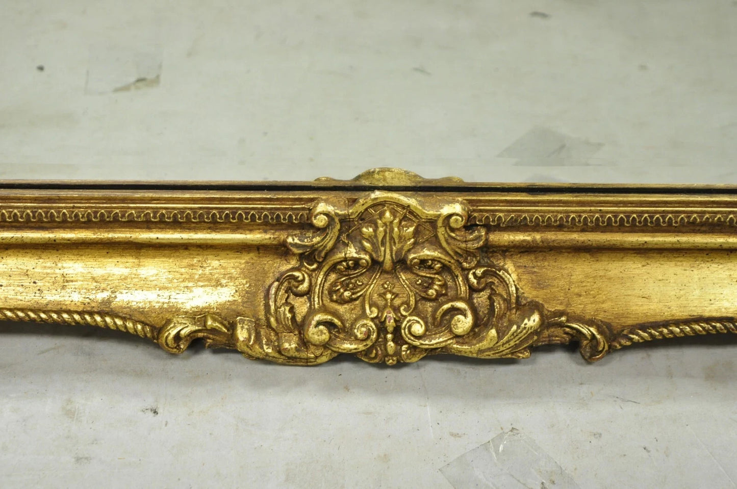 Vintage Friedman Brothers Gold French Rococo Style 45" Rectangular Wall Mirror