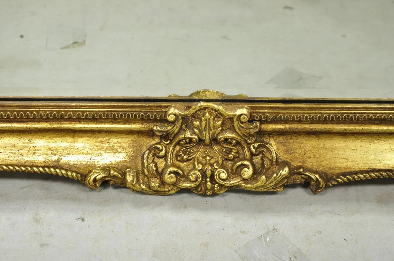 Vintage Friedman Brothers Gold French Rococo Style 45" Rectangular Wall Mirror