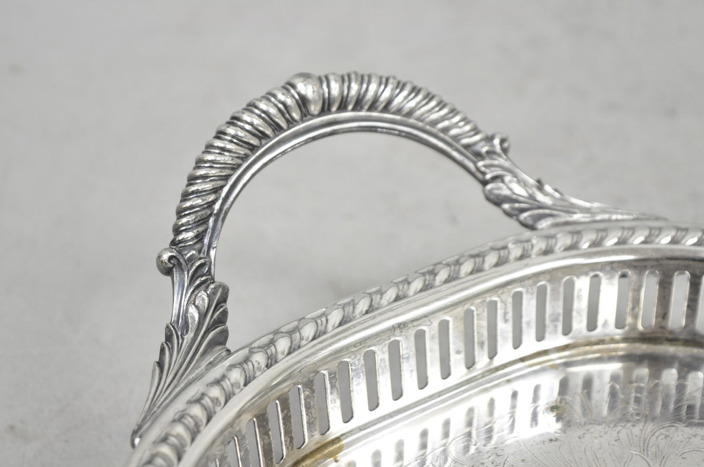 Vintage Amston Victorian Silver Plated Narrow Bar Tray Serving Platter