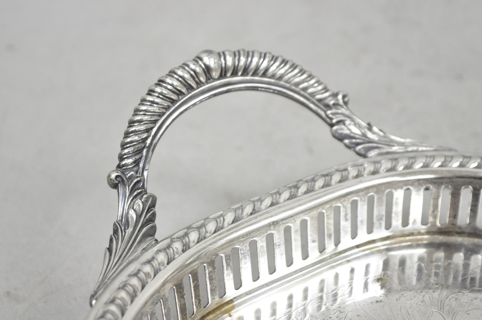 Vintage Amston Victorian Silver Plated Narrow Bar Tray Serving Platter