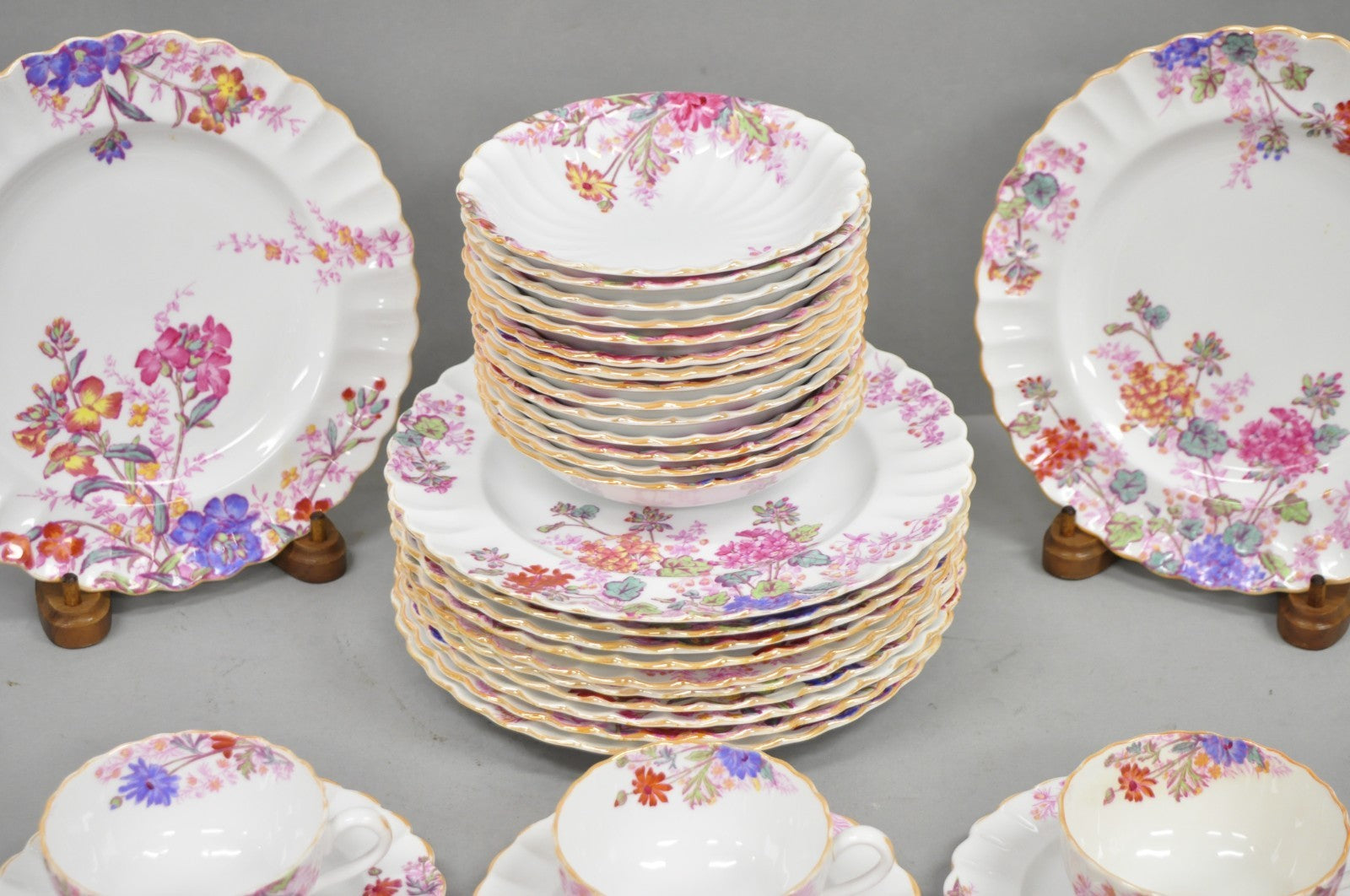 Spode England "Chelsea Garden" Bone China Porcelain Dinner Set 51 Pc Set