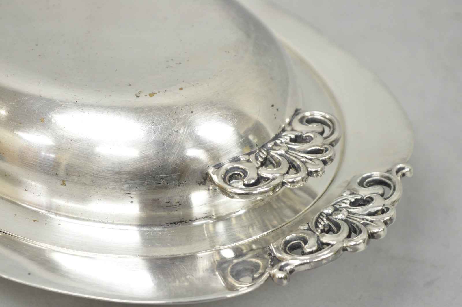 Vintage Reed & Barton Nordic 1152 Silver Plated Covered Vegetable Serving Dish