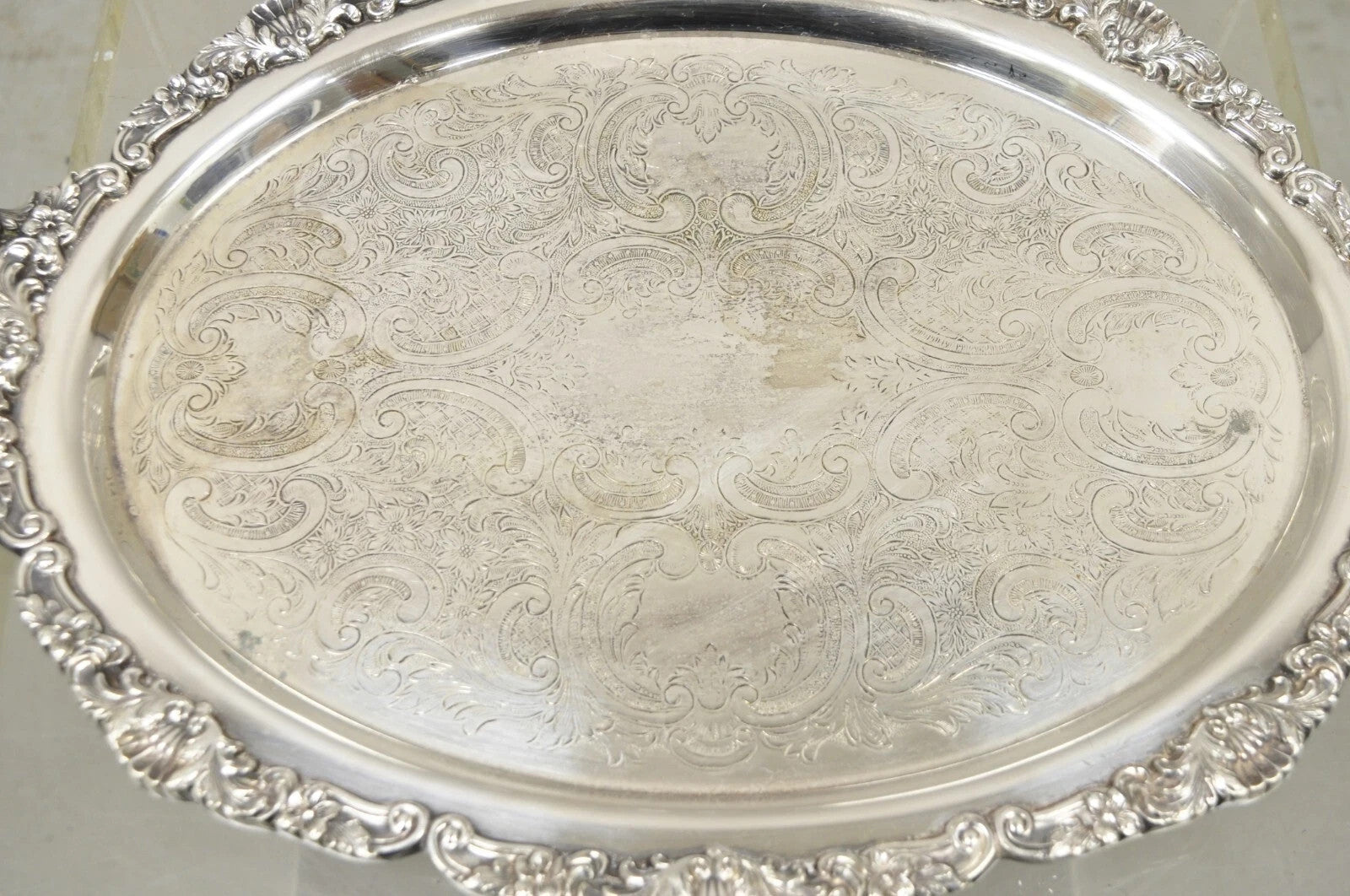 Vintage EPCA Bristol Silver by Poole 73 16 Silver Plated Oval Platter Bar Tray