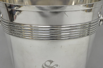 International Wilcox English Regency Silver Plated Champagne Ice Bucket "S" Mono