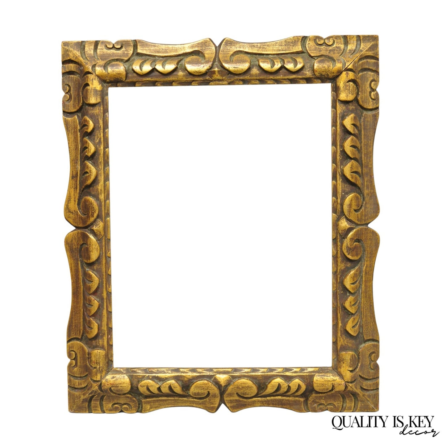 Vintage Italian Hollywood Regency Gold Gilt Wood Art Picture Frame 18.25 x 15.5