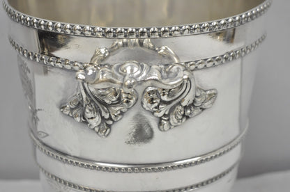 Victorian Henry Hicks Silver Plated S Monogram Champagne Chiller Wine Ice Bucket