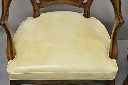 French Provincial Hollywood Regency Pretzel Cane Back Dining Chair - Set of 8