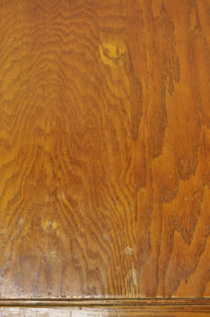 Vintage Mid Century Modern Klismos Saber Leg Oak Wood Drop Leaf Dining Table
