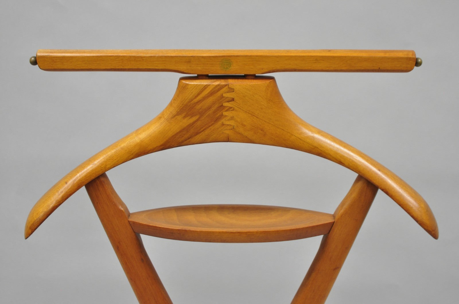 Vintage Fratelli Reguitti Italian X-Form Beech Wood Gentleman's Clothing Valet