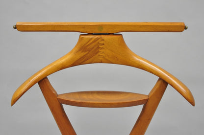 Vintage Fratelli Reguitti Italian X-Form Beech Wood Gentleman's Clothing Valet