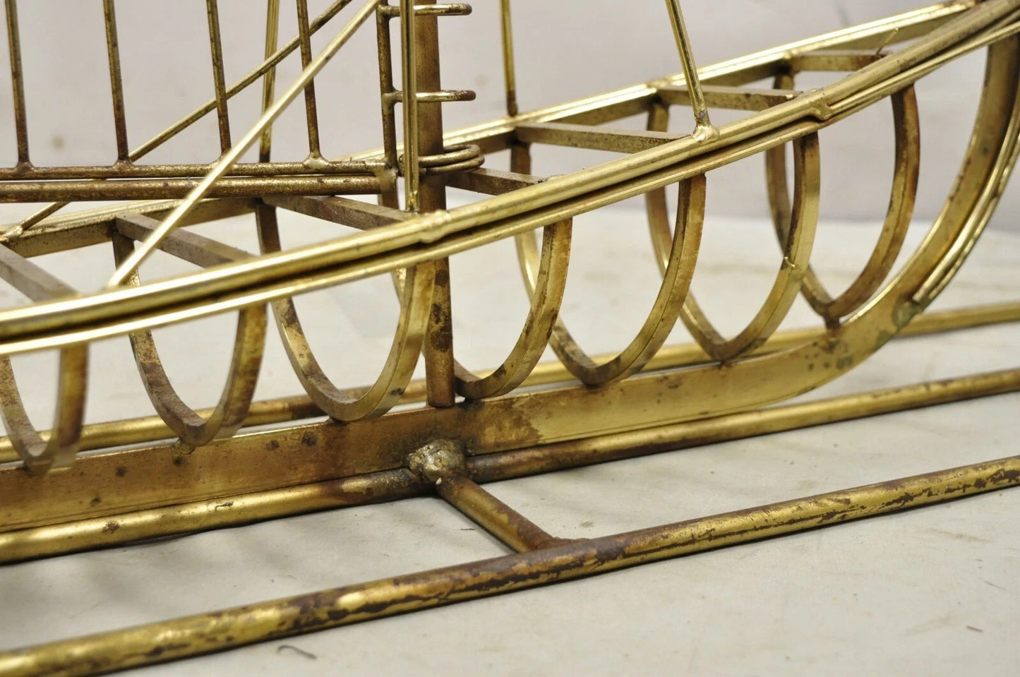 Curtis Jere Mid Century Modern Clipper Ship Large Metal 3D Sailboat Sculpture