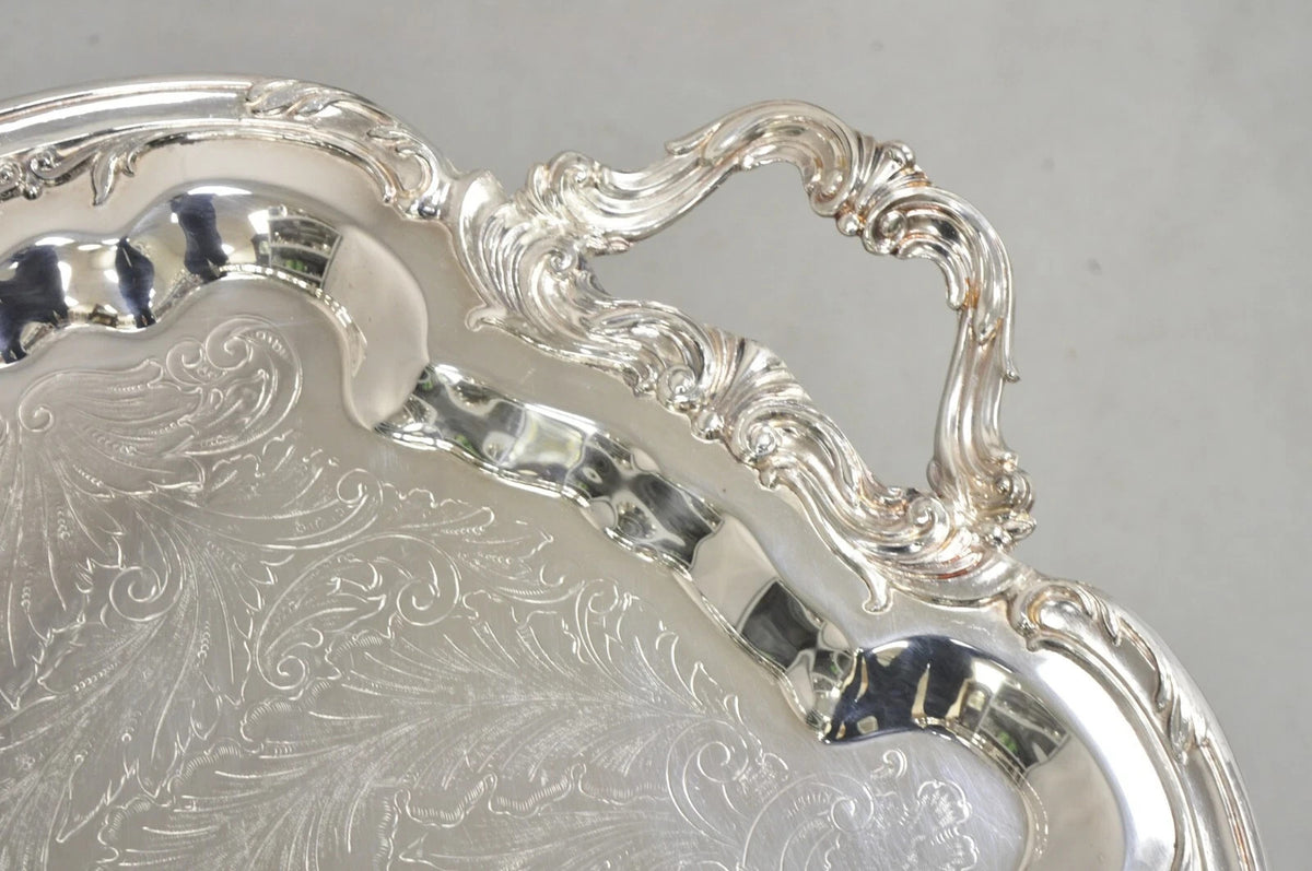 Vintage FB Rogers Victorian Silver Plated Tea Set with Tilting Pot - 6 Pcs