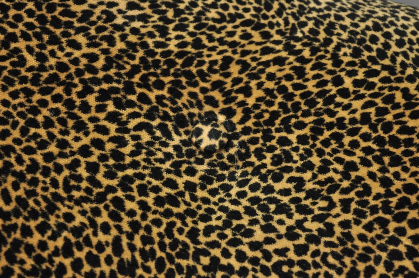 Vintage Italian Hollywood Regency Style Leopard Print Upholstered Window Bench