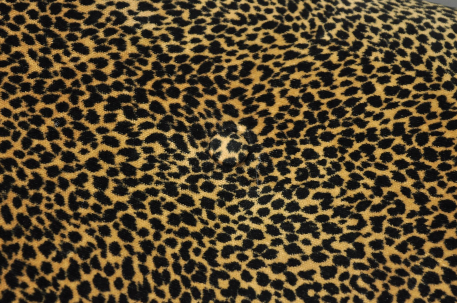 Vintage Italian Hollywood Regency Style Leopard Print Upholstered Window Bench
