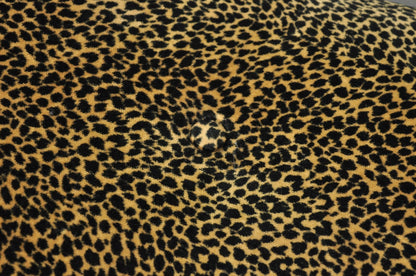Vintage Italian Hollywood Regency Style Leopard Print Upholstered Window Bench