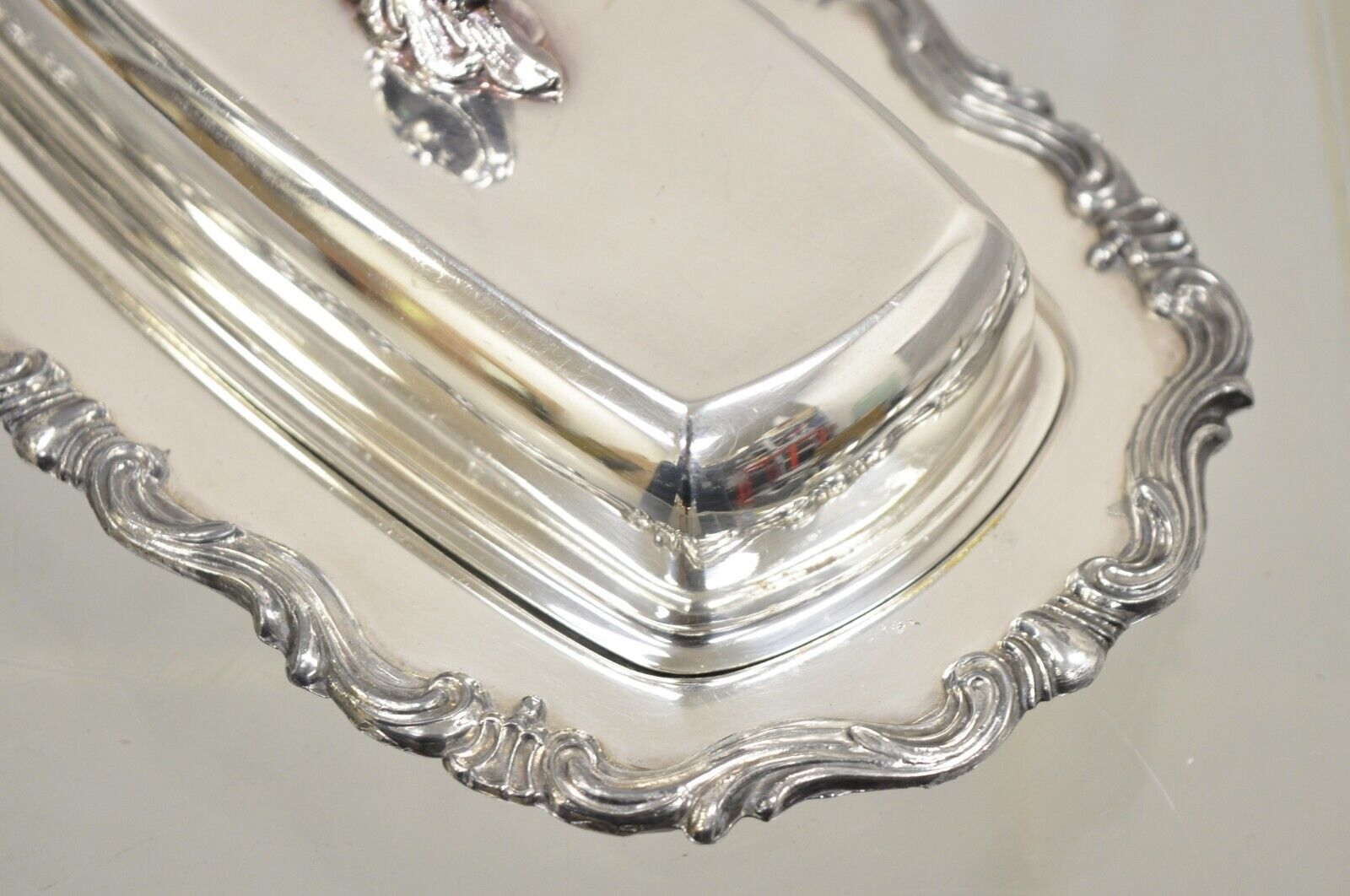 FB Rogers Silver Co. 1959X Silver Plated Covered Butter Dish w/ Glass Liner