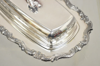 FB Rogers Silver Co. 1959X Silver Plated Covered Butter Dish w/ Glass Liner