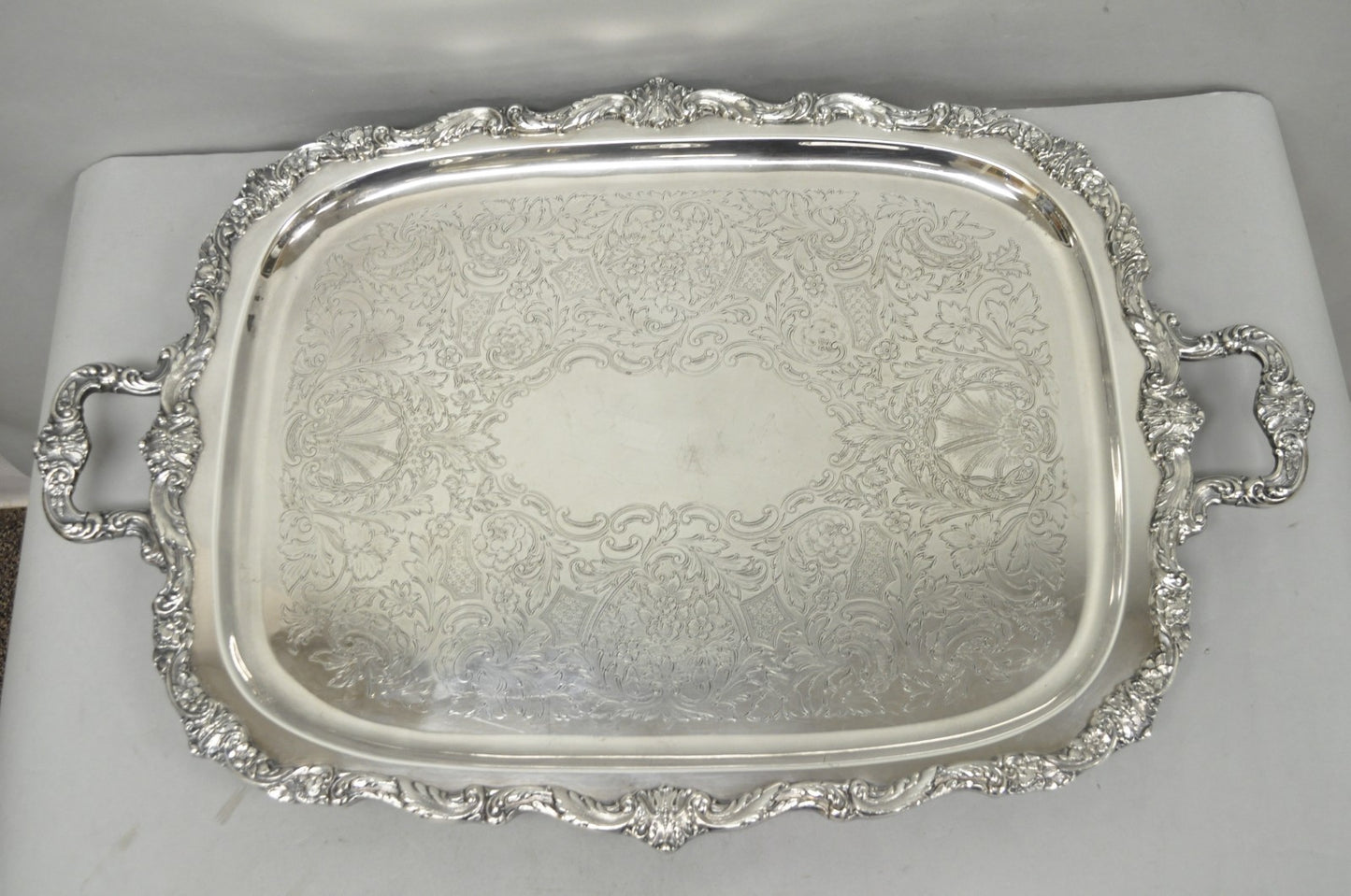 Vintage Poole EPCA Sevenoaks 650 Large Silver Plated Serving Platter Bar Tray B