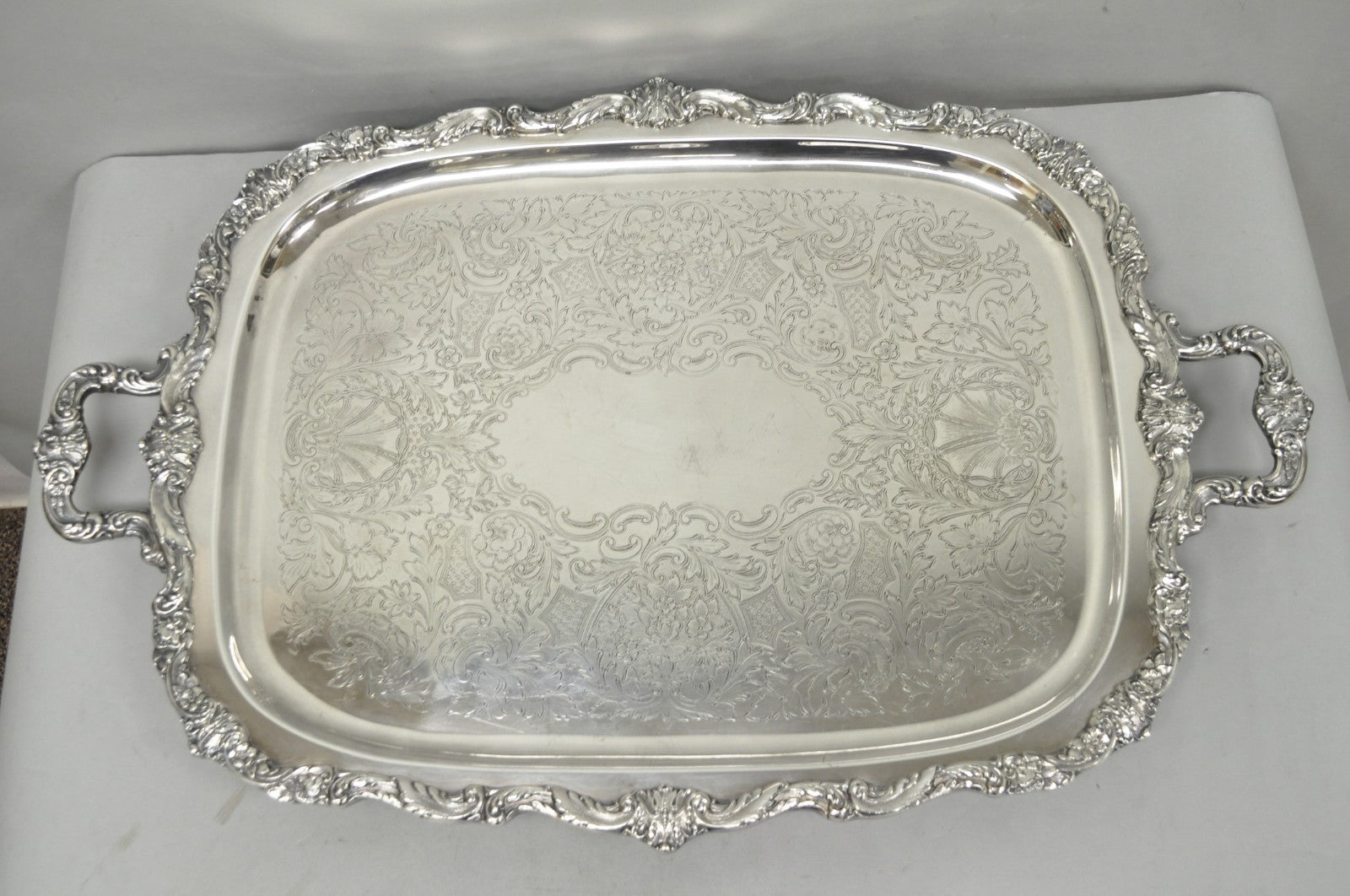 Vintage Poole EPCA Sevenoaks 650 Large Silver Plated Serving Platter Bar Tray B